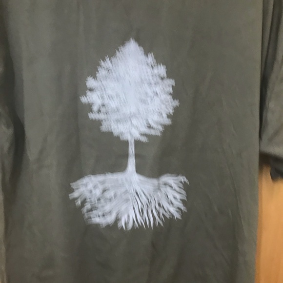 Henrietta Steffensen Copenhagen olive t shirt tree motif sz S/M - Picture 3 of 11